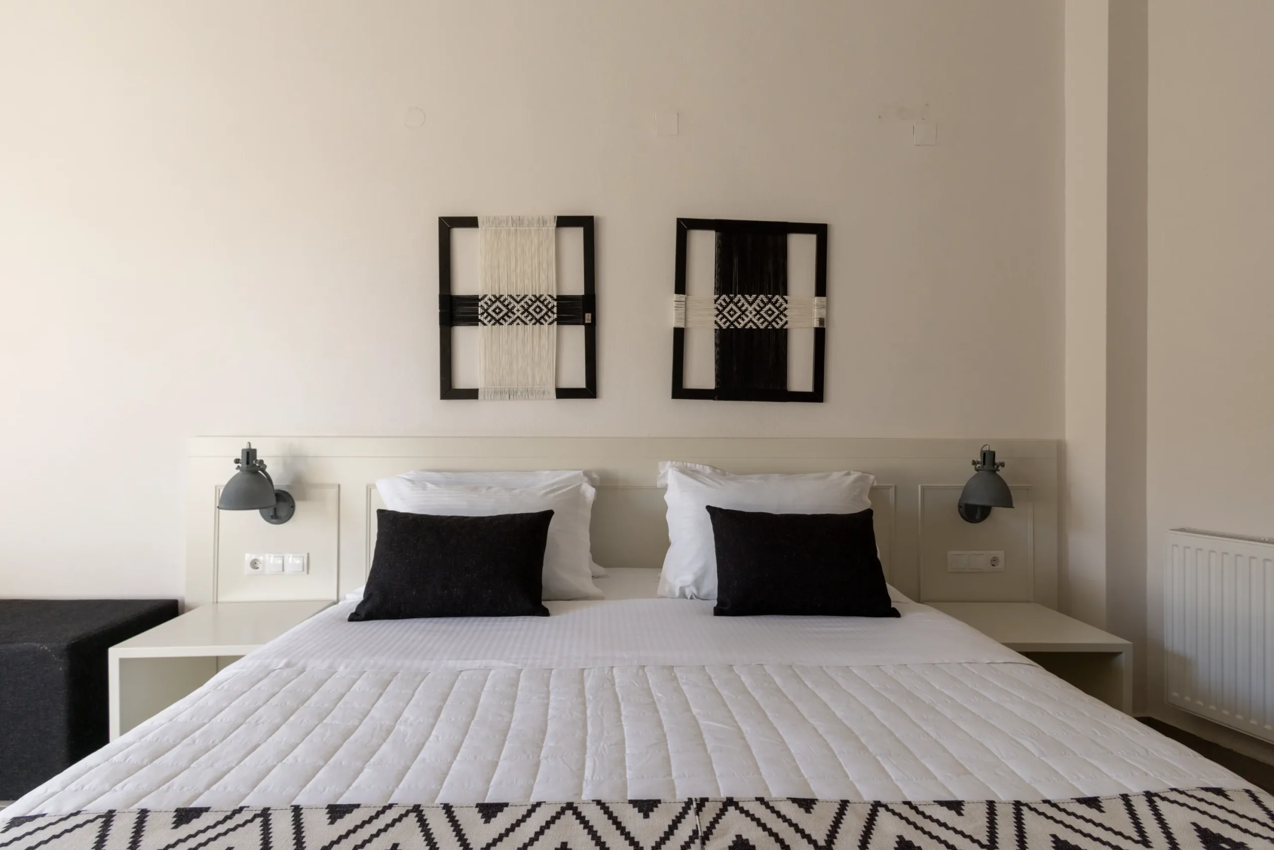 Bedroom interior in Palio Damnoni seaside residence