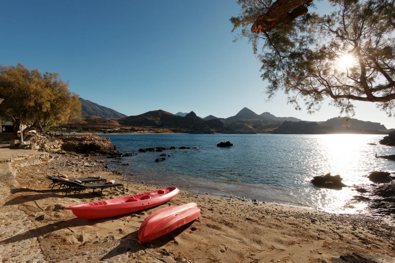 Sandy beach area in South Crete