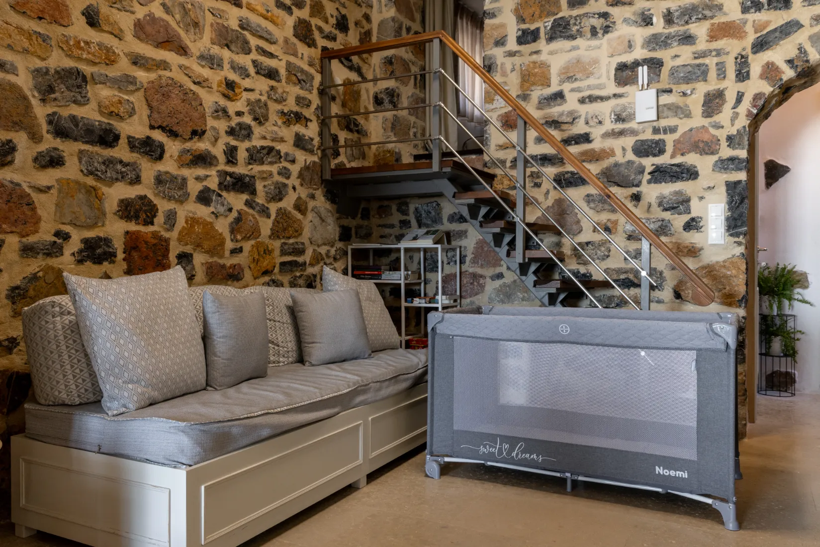 Interior space designed for family stays in Palio Damnoni