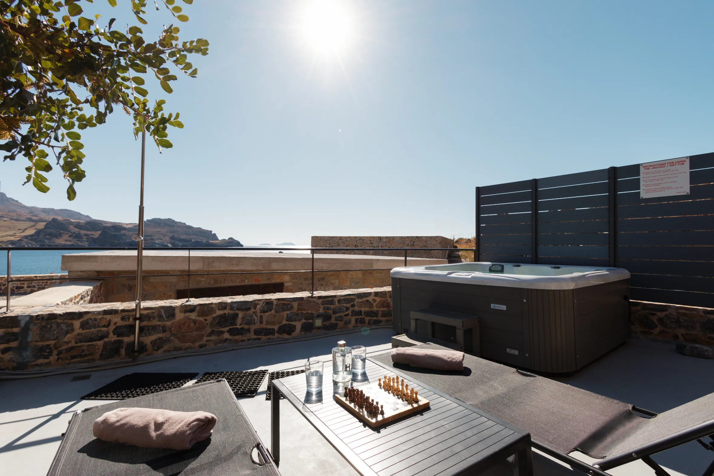 Outdoor living space at Palio Damnoni villa